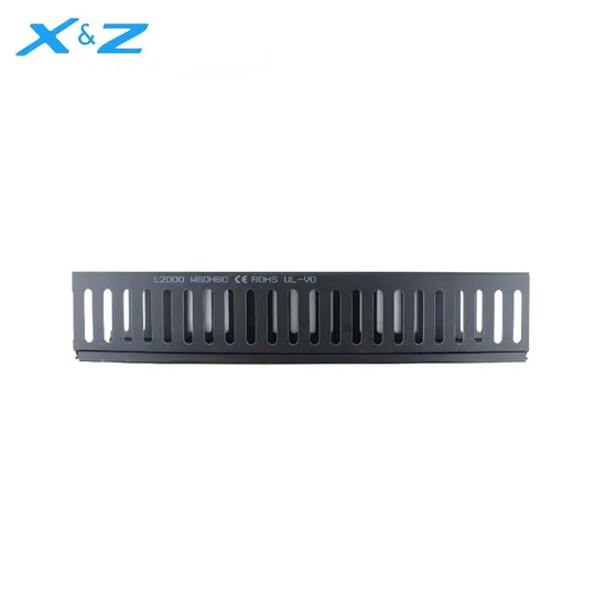 Dunpai Black 80*80 Industrial PVC Wiring Duct: Flame Resistant Electrical Solutions